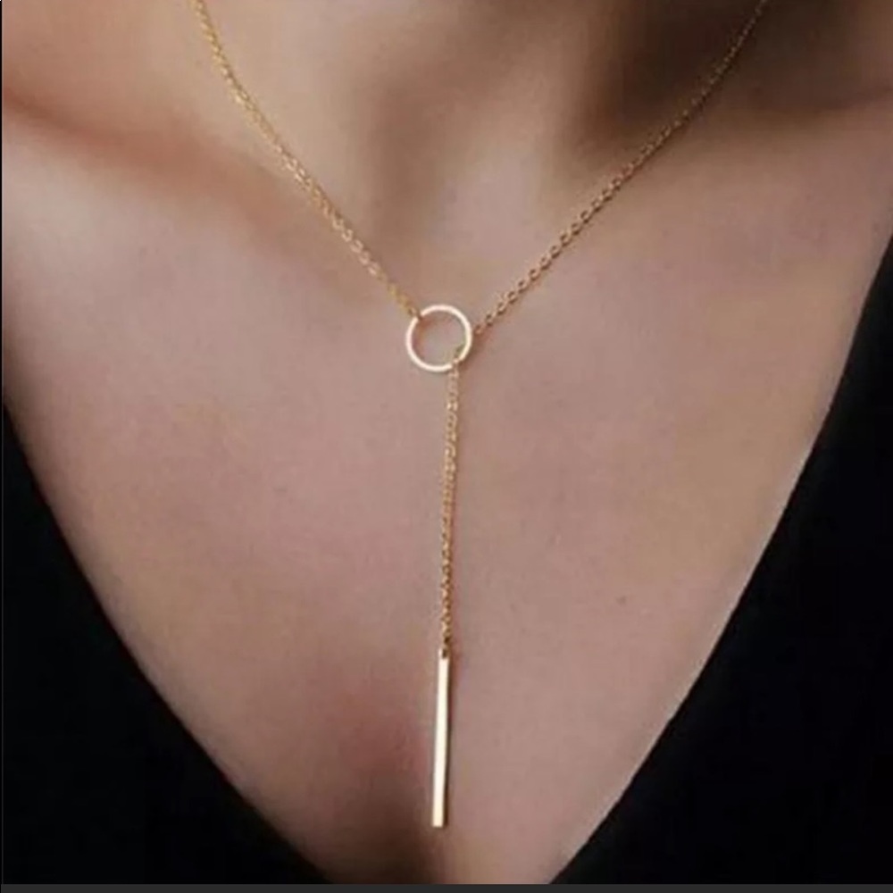 Gorgeous Gold Lariat Necklace
